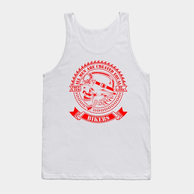 All Men Created Aqual Bikers Tank Top by TwoLinerDesign